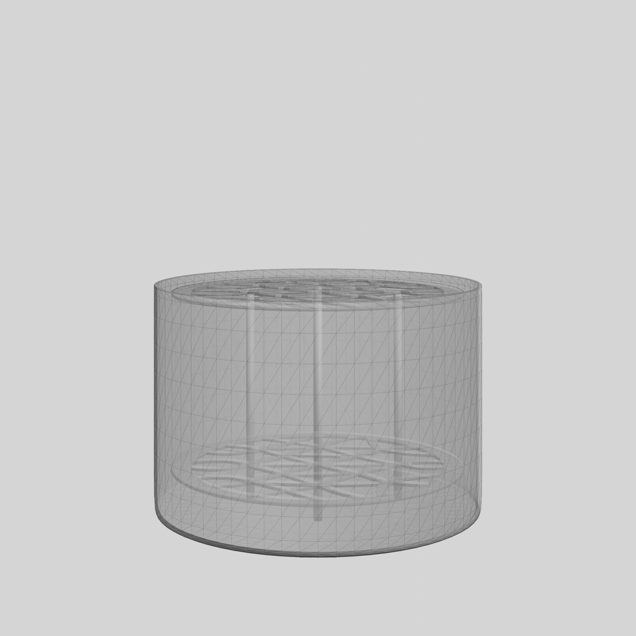 Meadow Vase Small Brass Low-poly 3D model_7