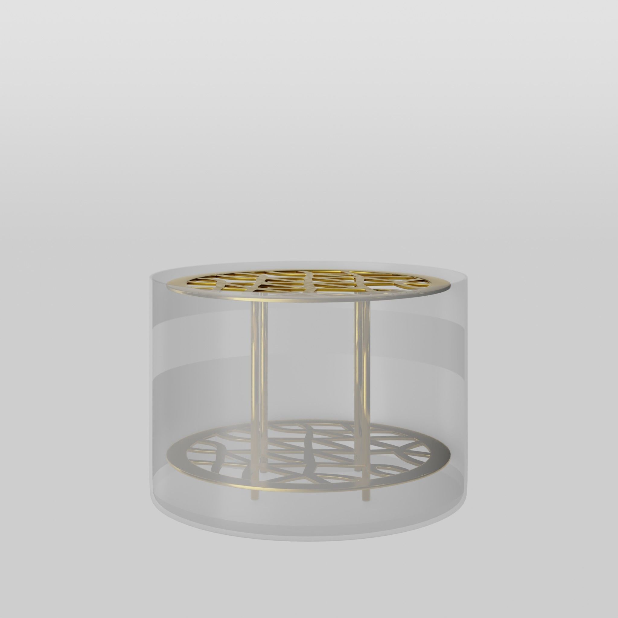 Meadow Vase Small Brass Low-poly 3D model_1