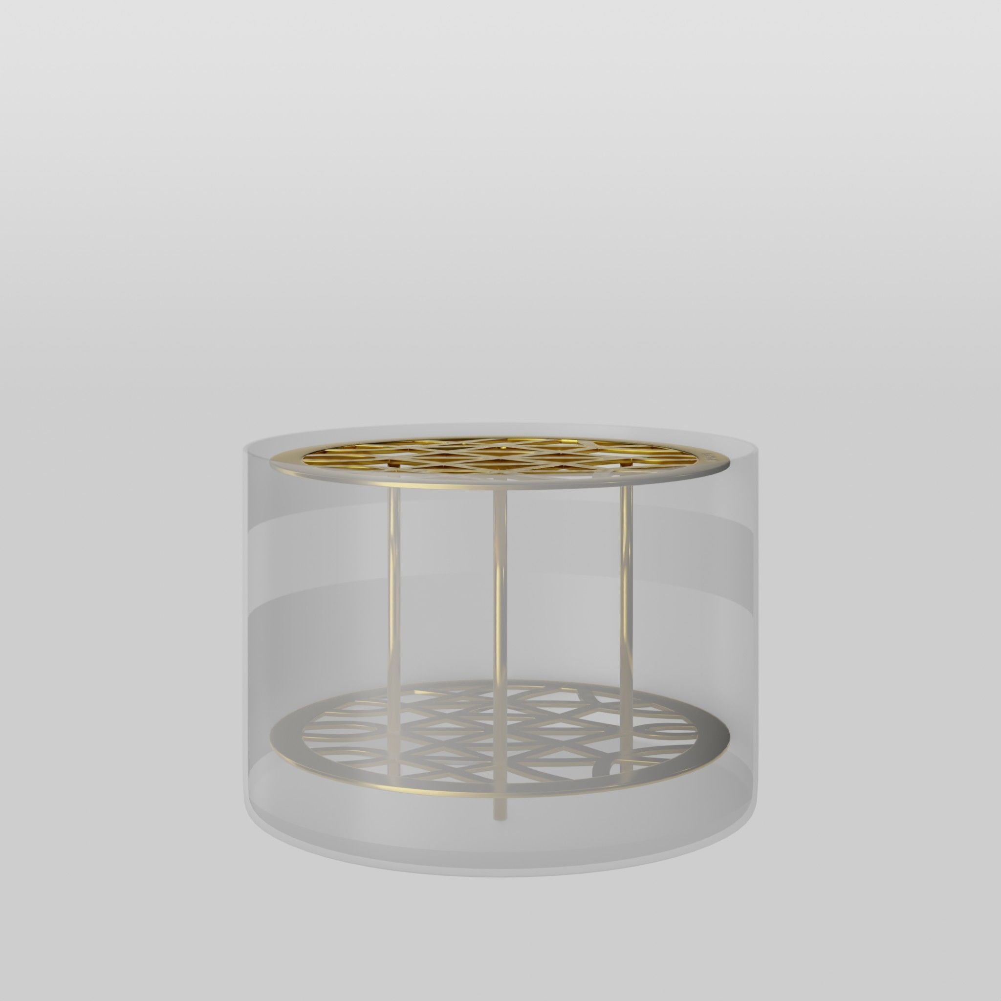 Meadow Vase Small Brass Low-poly 3D model_2