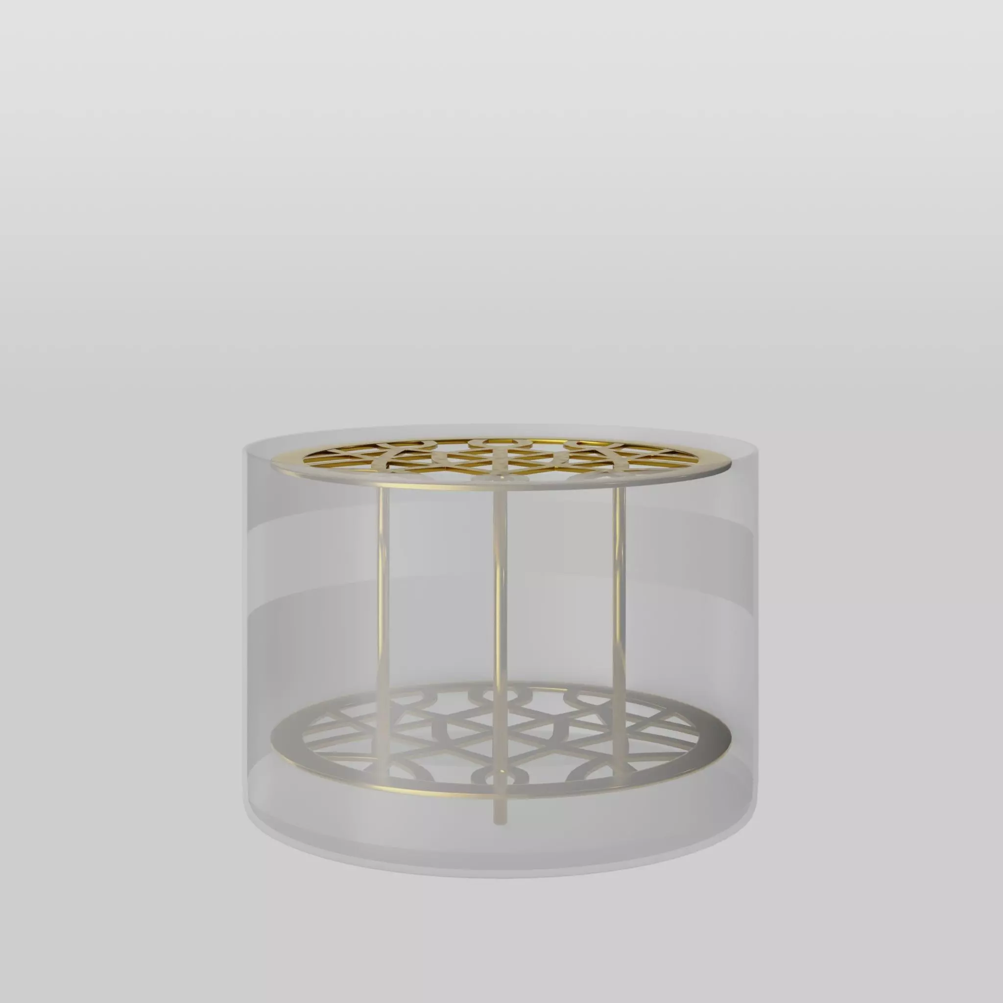Meadow Vase Small Brass Low-poly 3D model_0