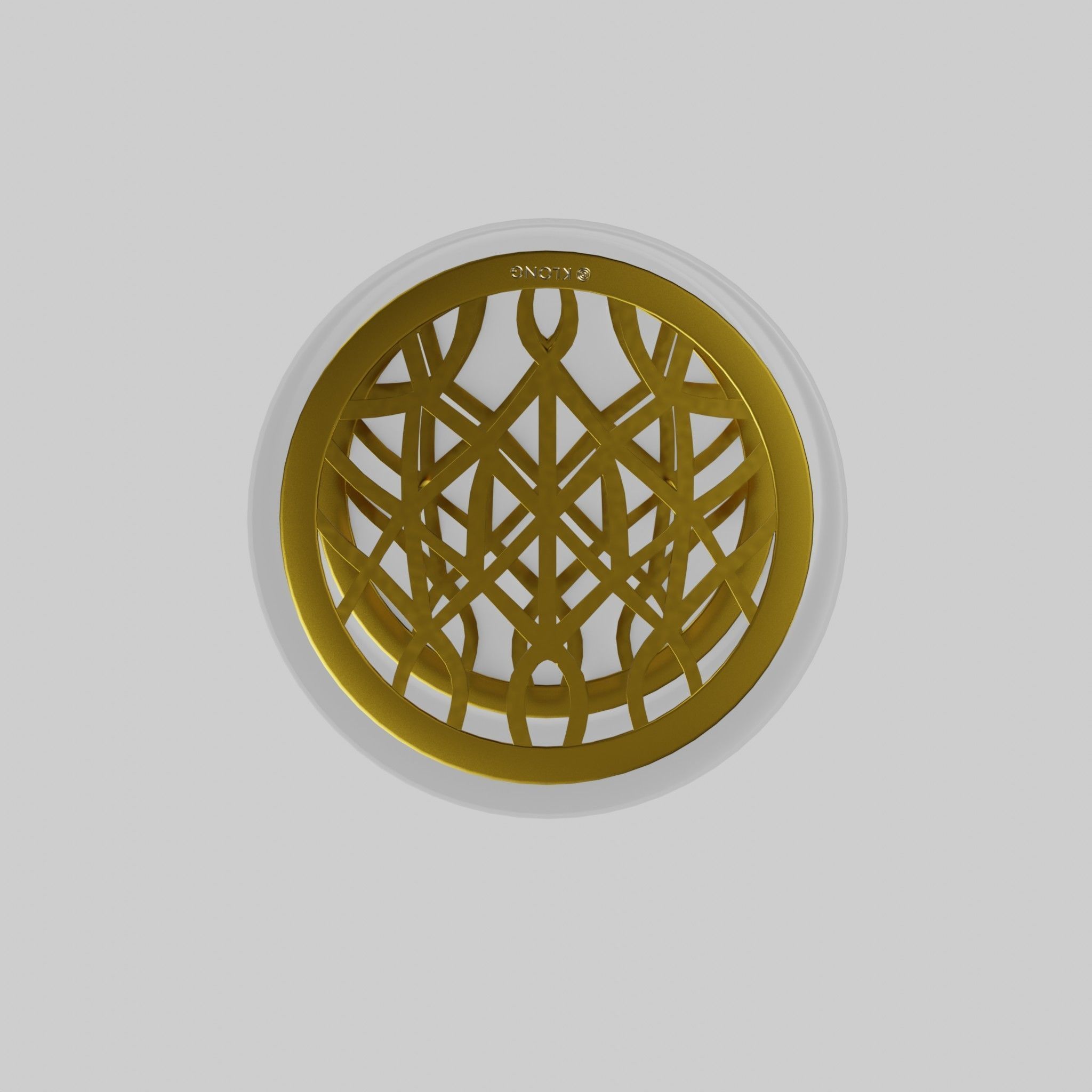 Meadow Vase Small Brass Low-poly 3D model_4