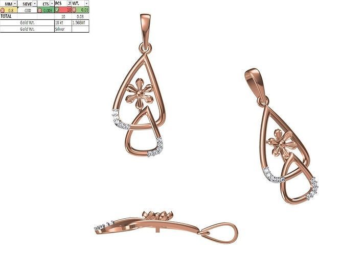 Light Weight Pendant STL OBJ FBX JCD Details 3D print model