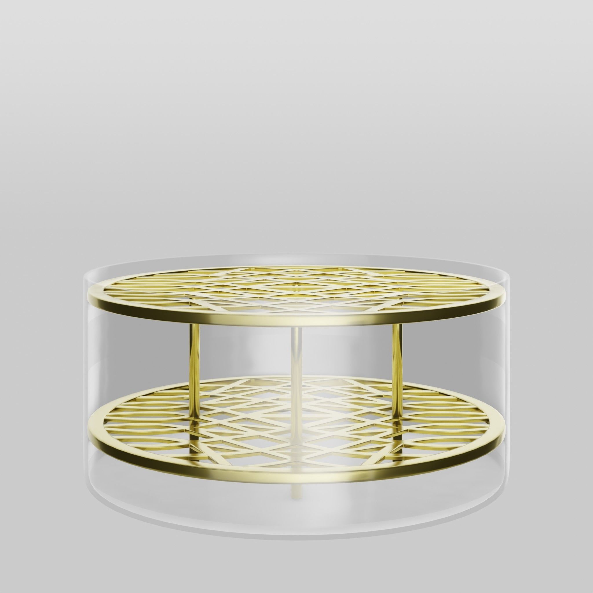 Meadow Vase Large Brass Low-poly 3D model_2