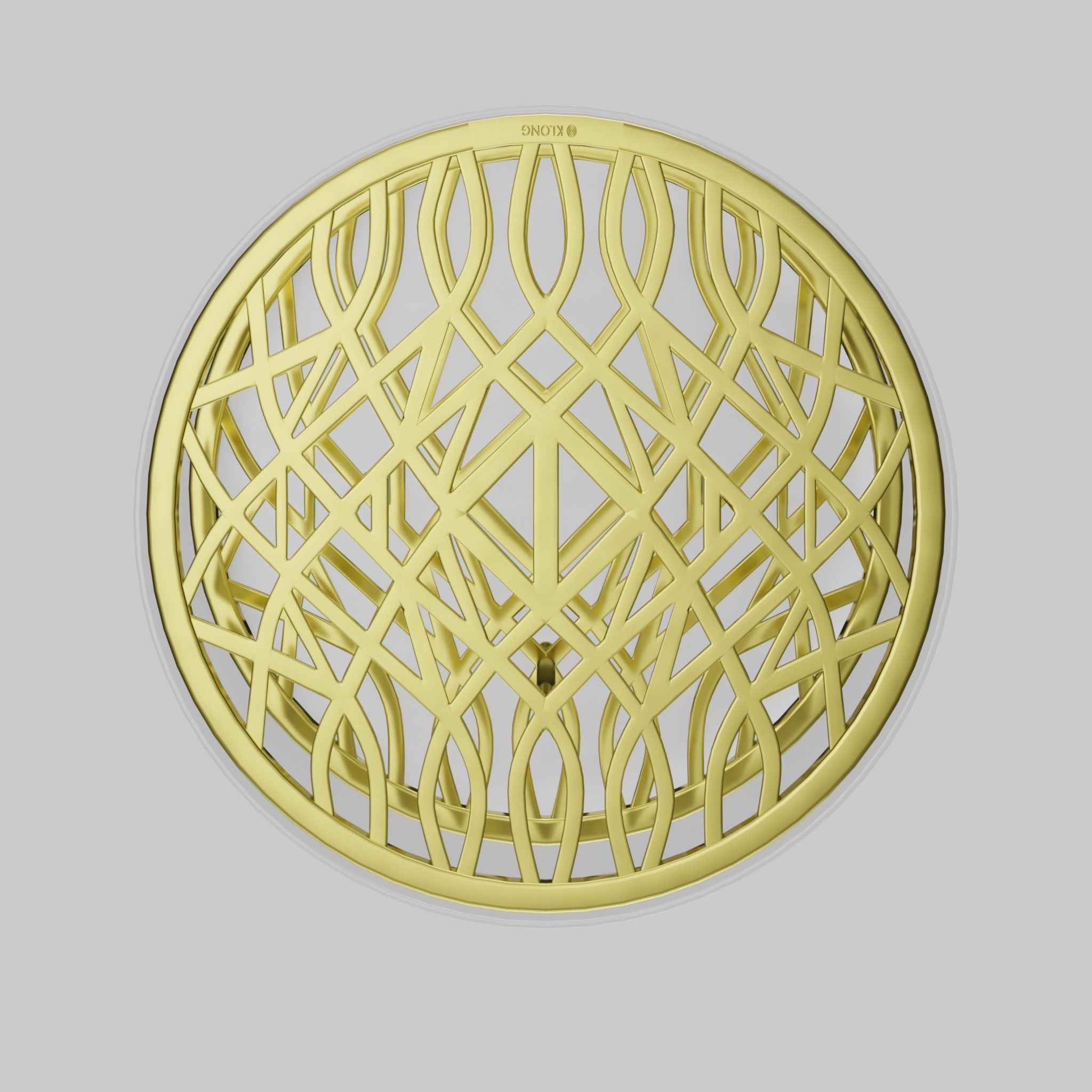 Meadow Vase Large Brass Low-poly 3D model_4