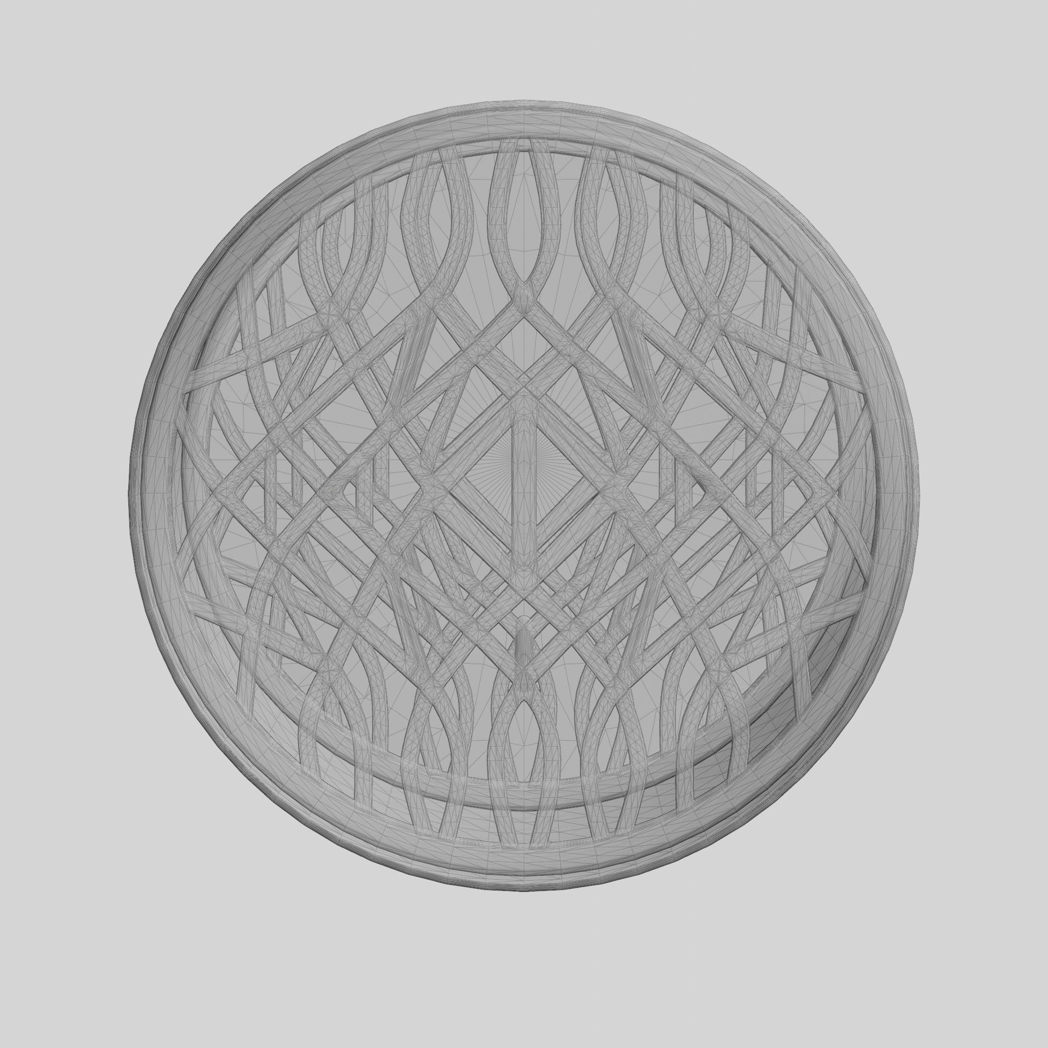 Meadow Vase Large Brass Low-poly 3D model_9