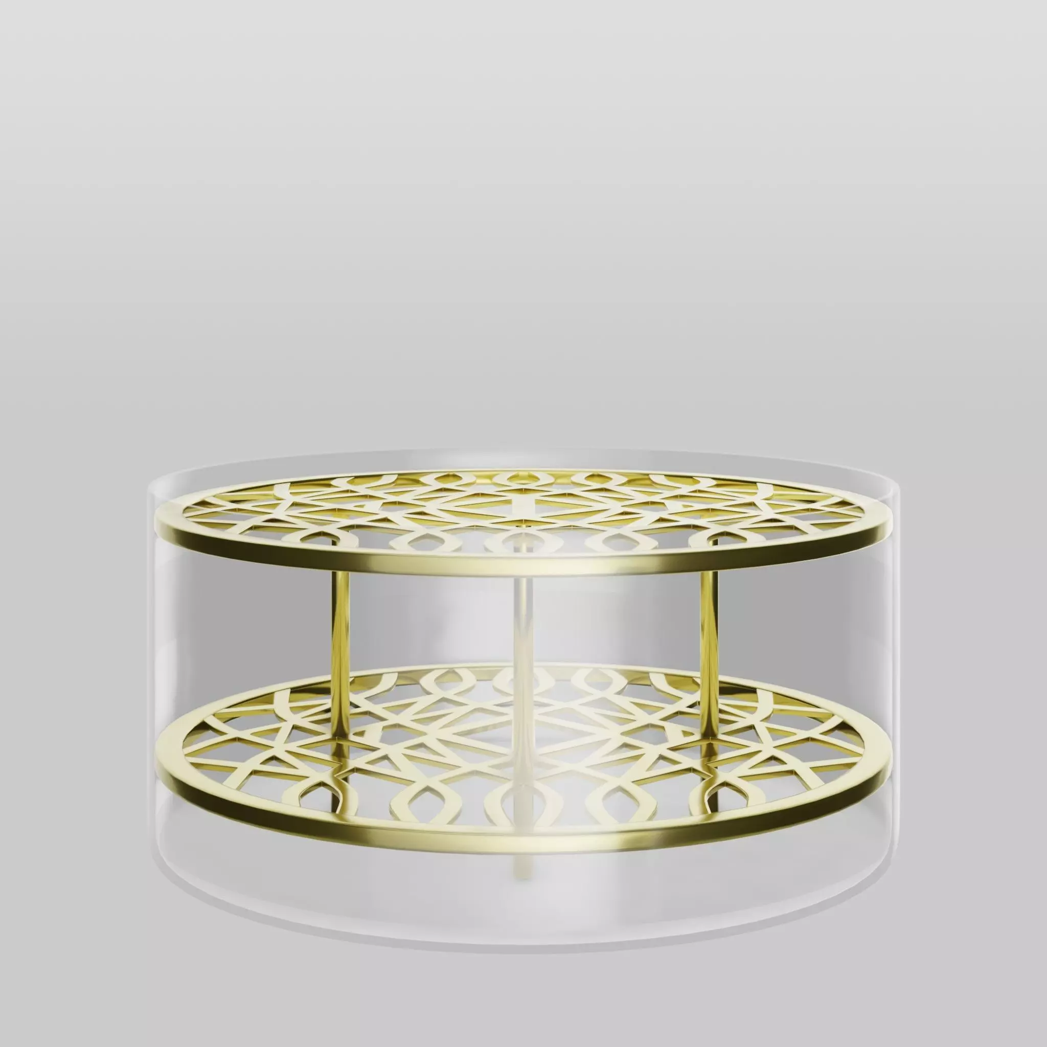 Meadow Vase Large Brass Low-poly 3D model_0