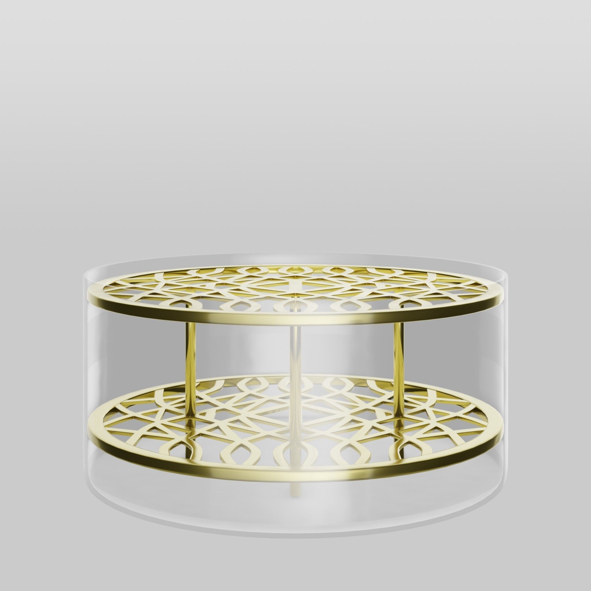 Meadow Vase Large Brass Low-poly 3D model_3