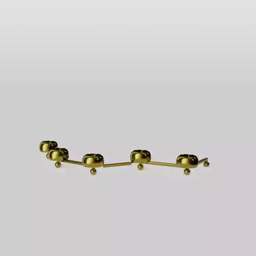 Constella Candlestick 5 holders Brass 19x18 cm Low-poly 3D model