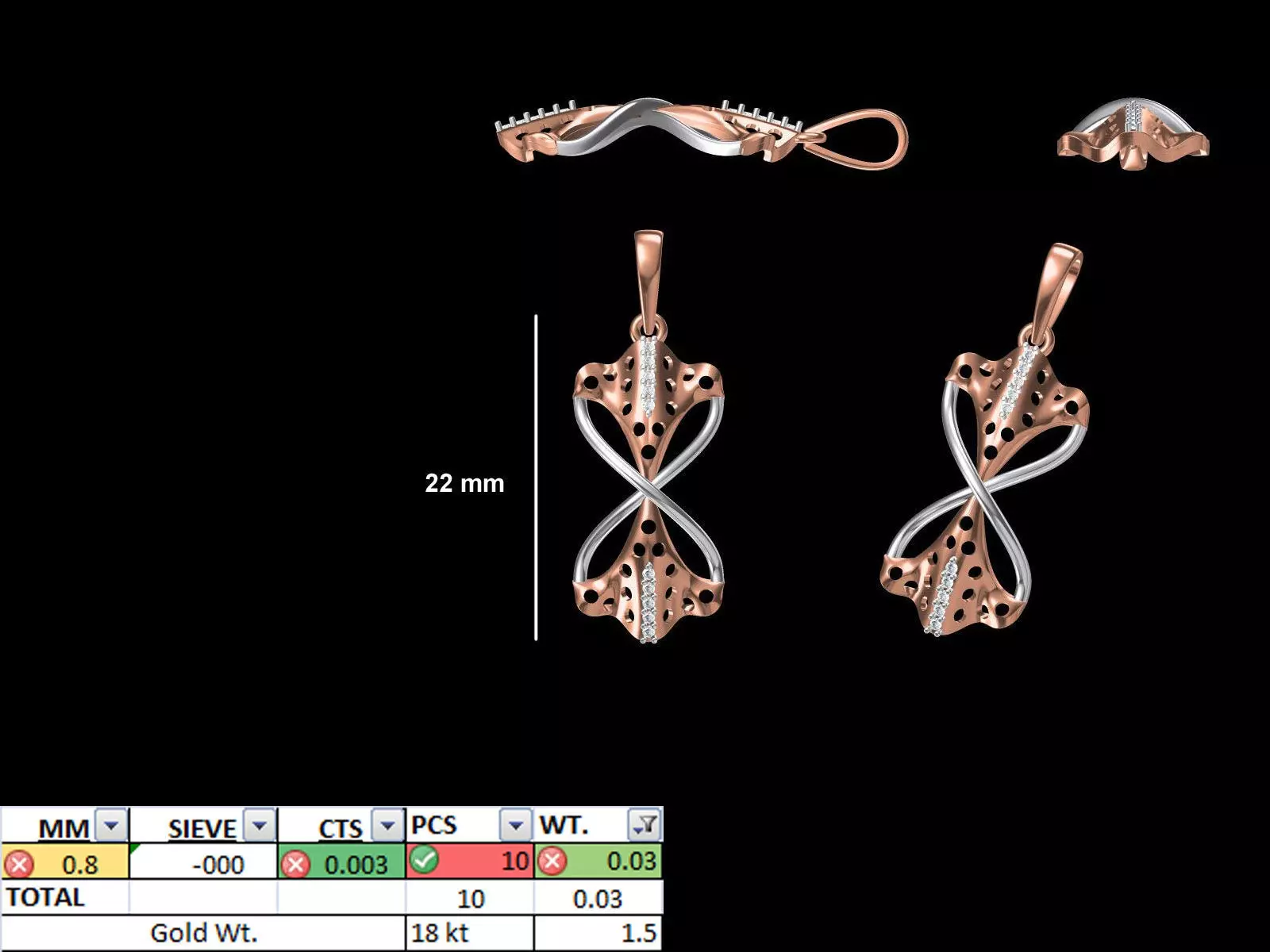 Light Weight Pendant STL OBJ FBX JCD Details 3D print model