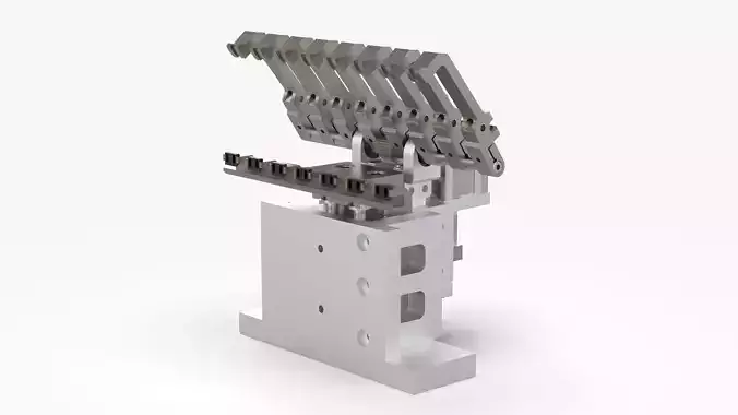 Rack and Pinion Gripper Mechanism 3D model