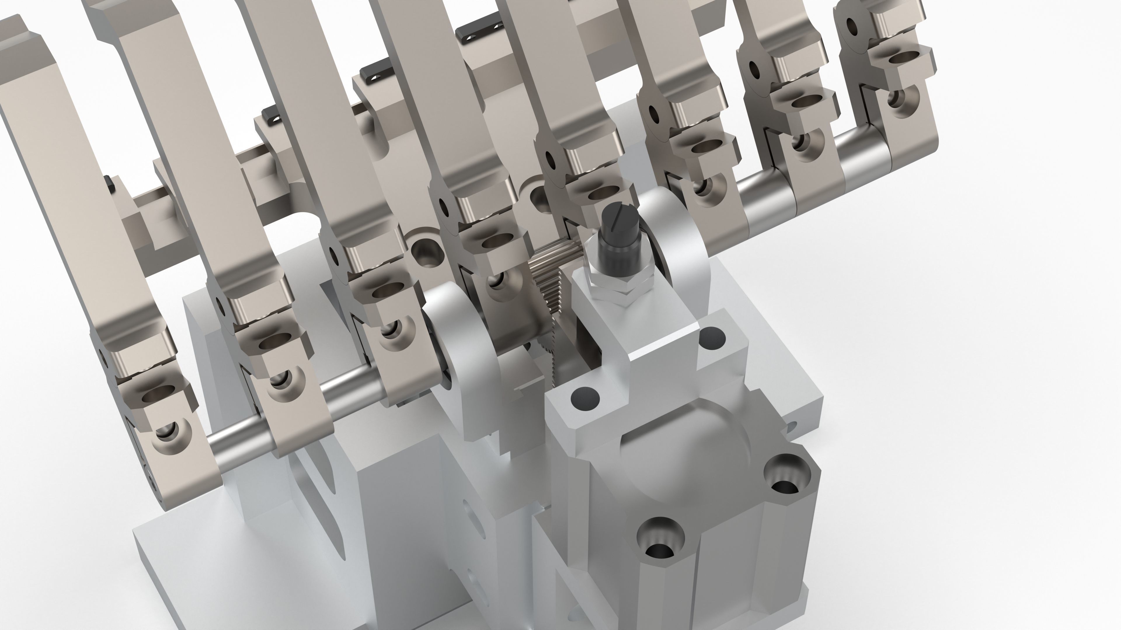 Rack and Pinion Gripper Mechanism 3D model_9