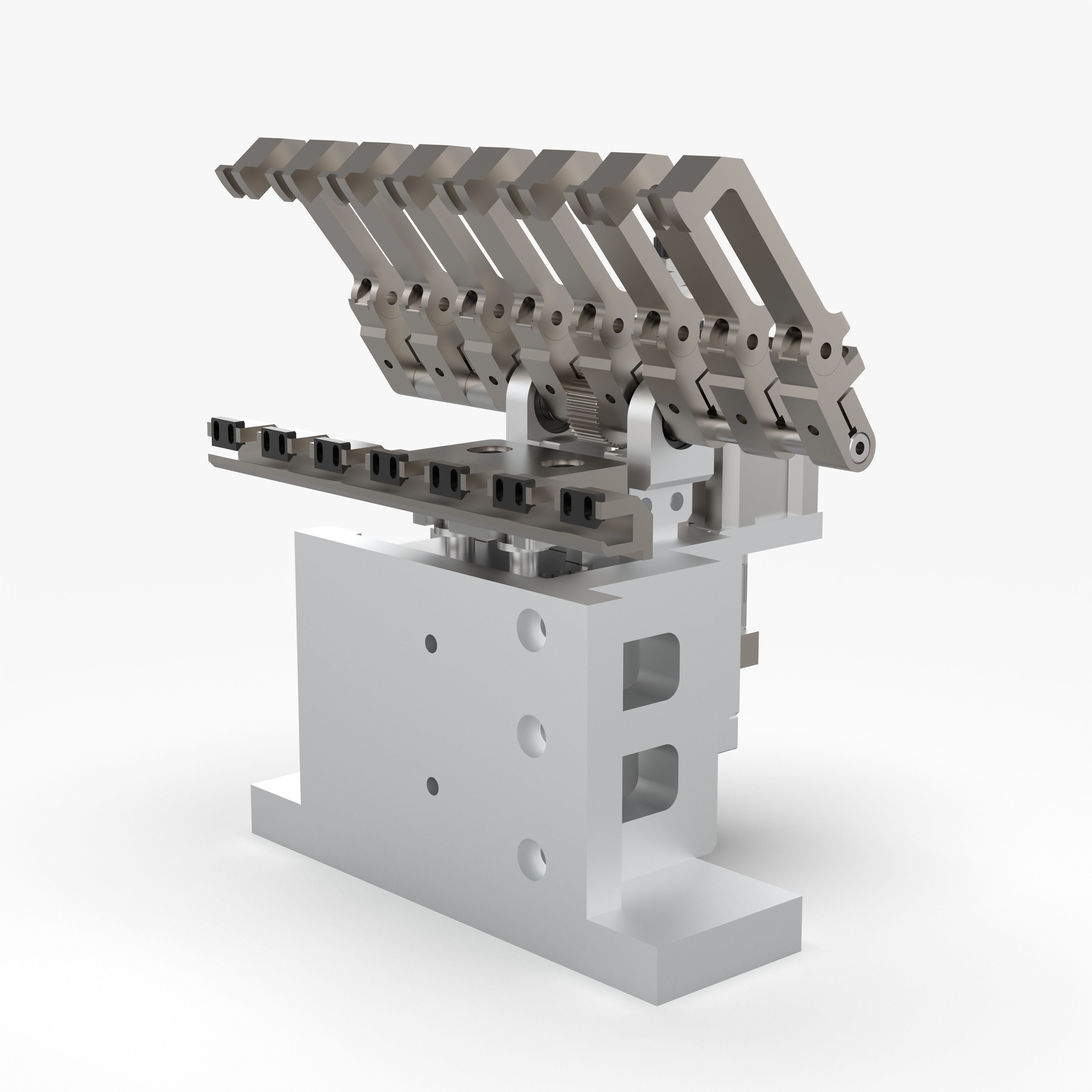 Rack and Pinion Gripper Mechanism 3D model_6
