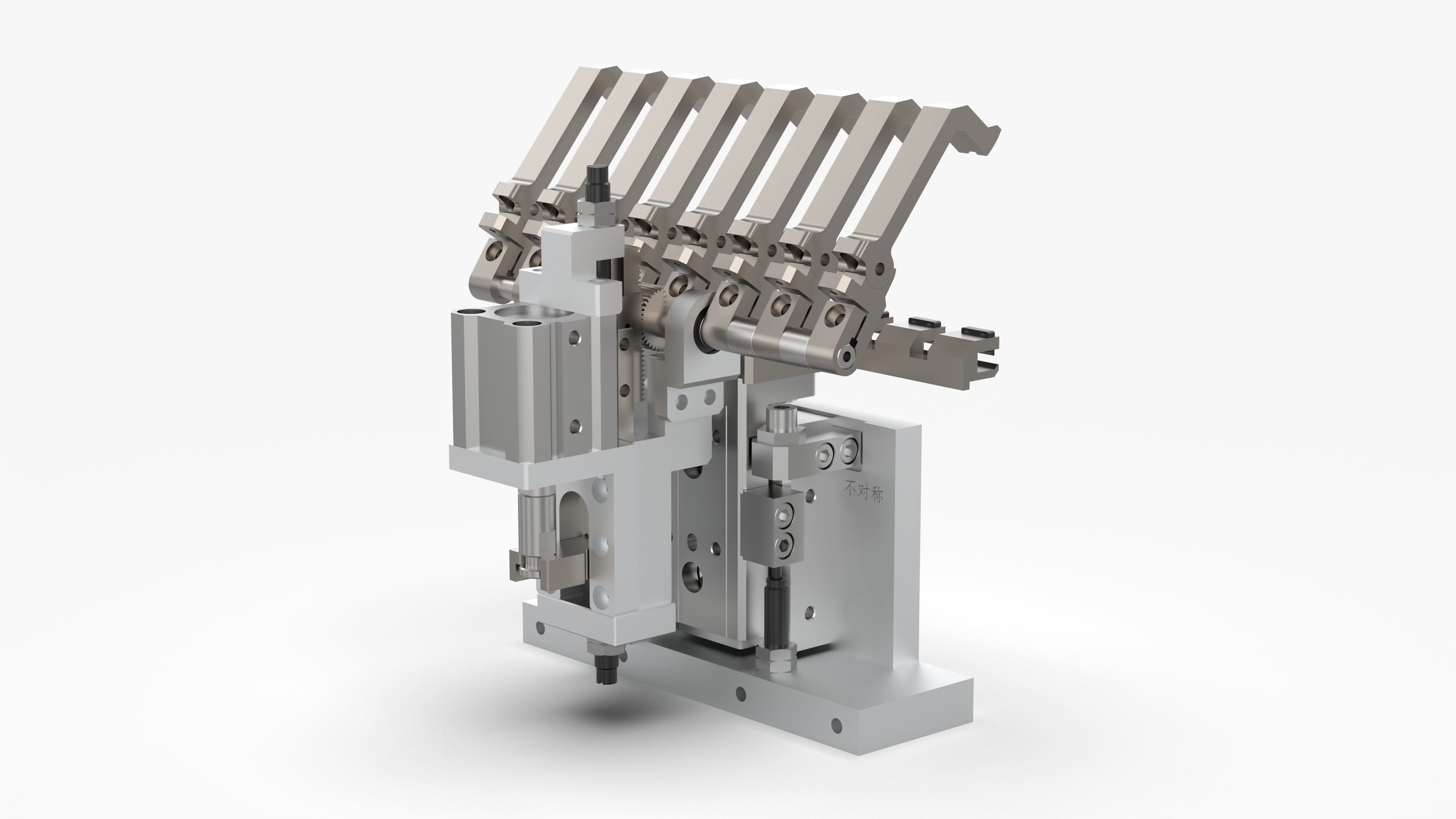 Rack and Pinion Gripper Mechanism 3D model_3