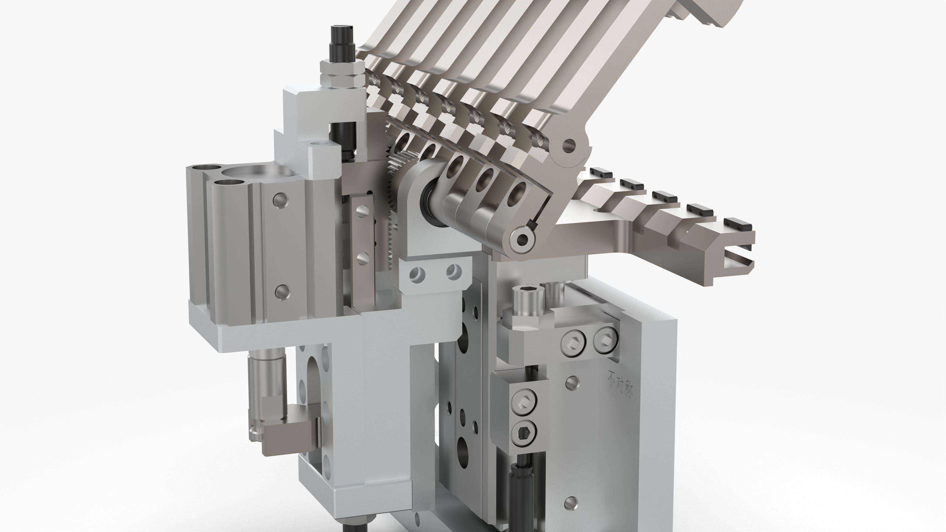 Rack and Pinion Gripper Mechanism 3D model_11