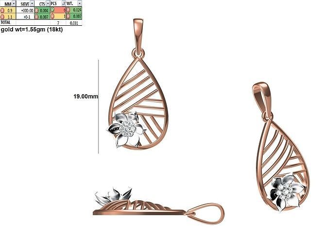 Light Weight Pendant STL OBJ FBX JCD Details 3D print model