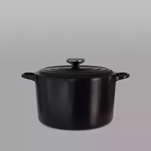 Signature Cast Iron Round Dutch Oven Black 25 cm 5 L