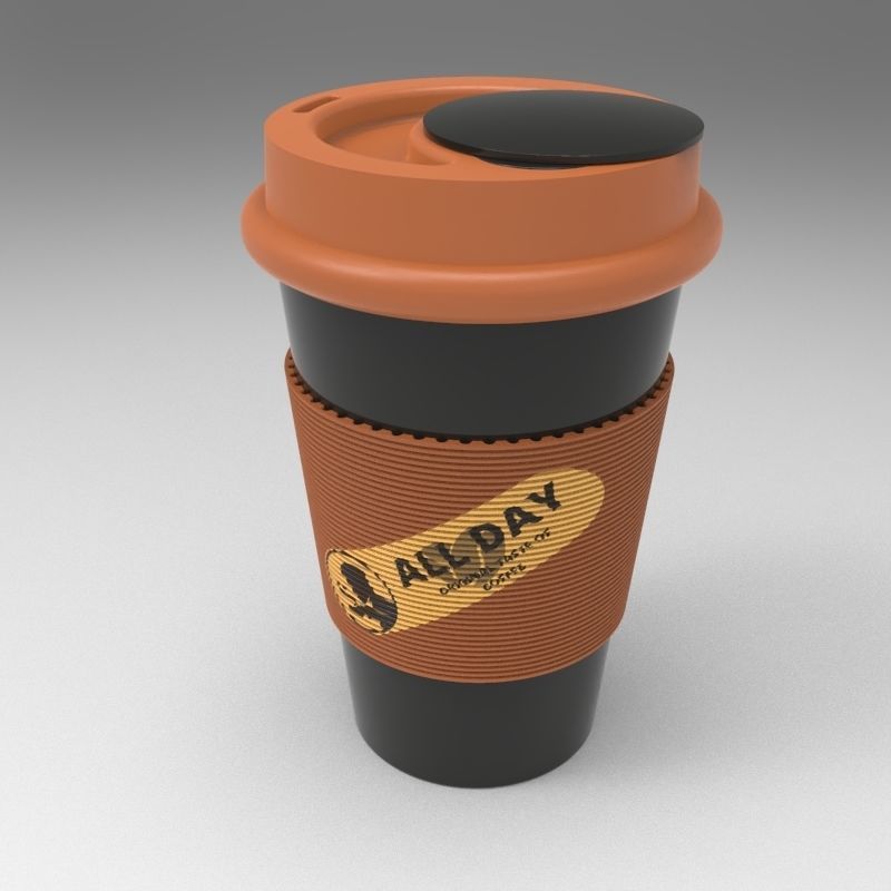 Tumbler with extra charge 3D print model_3