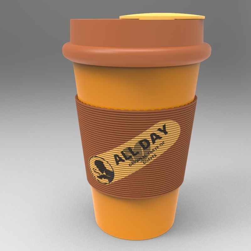 Tumbler with extra charge 3D print model_2