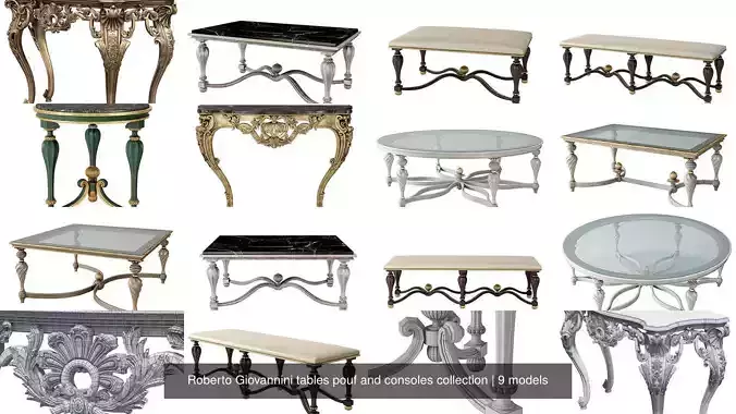 Roberto Giovannini tables pouf and consoles collection Roberto Giovannini tables pouf and consoles collection