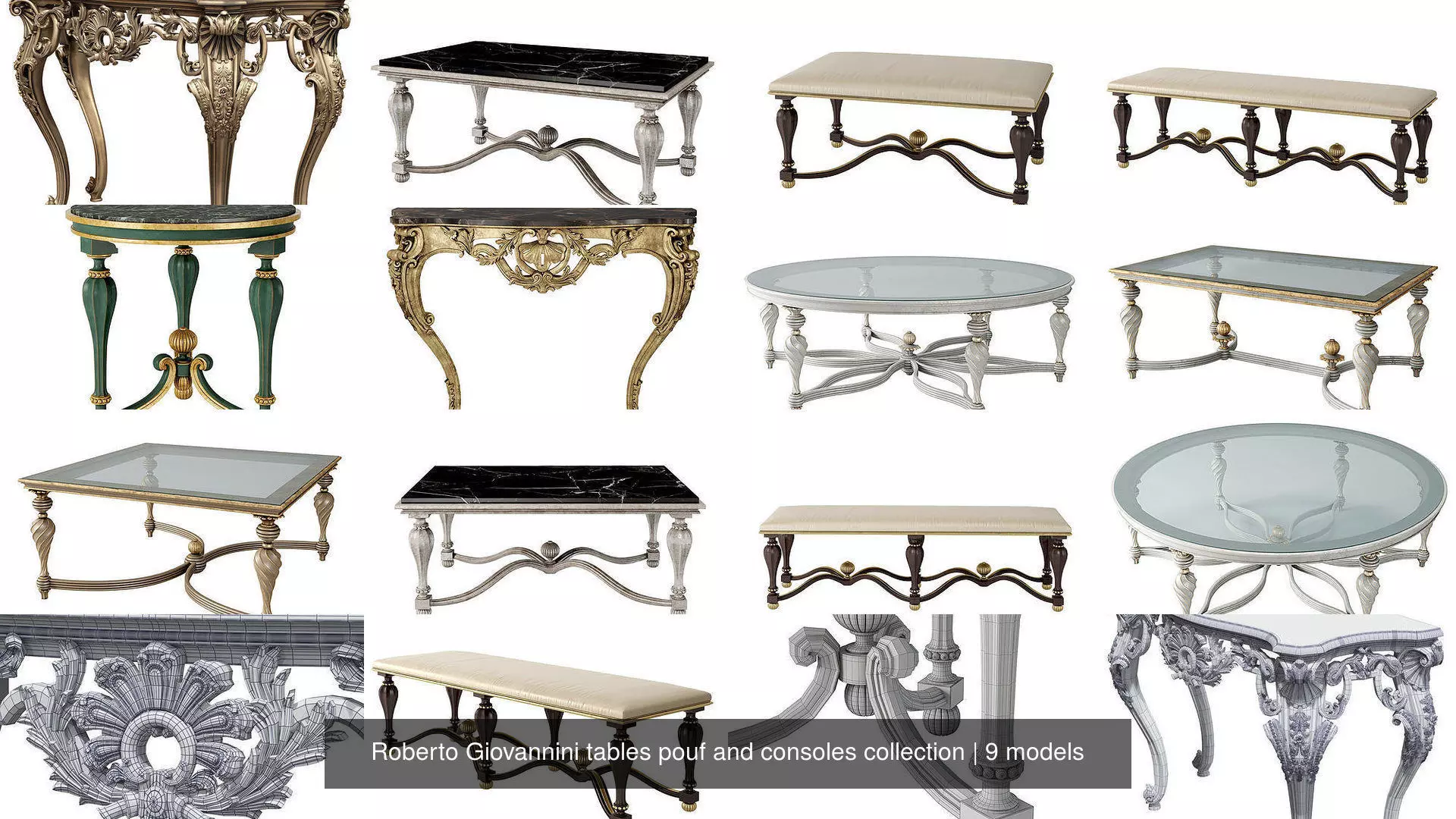 Roberto Giovannini tables pouf and consoles collection _0