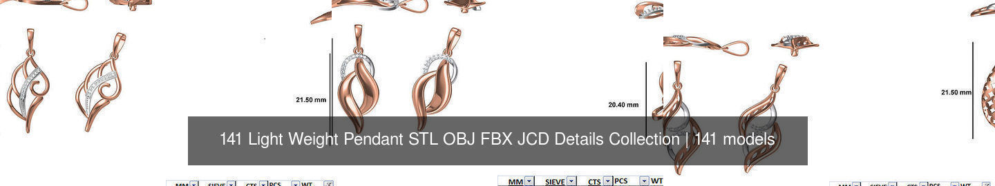 141 Light Weight Pendant STL OBJ FBX JCD Details Collection _4