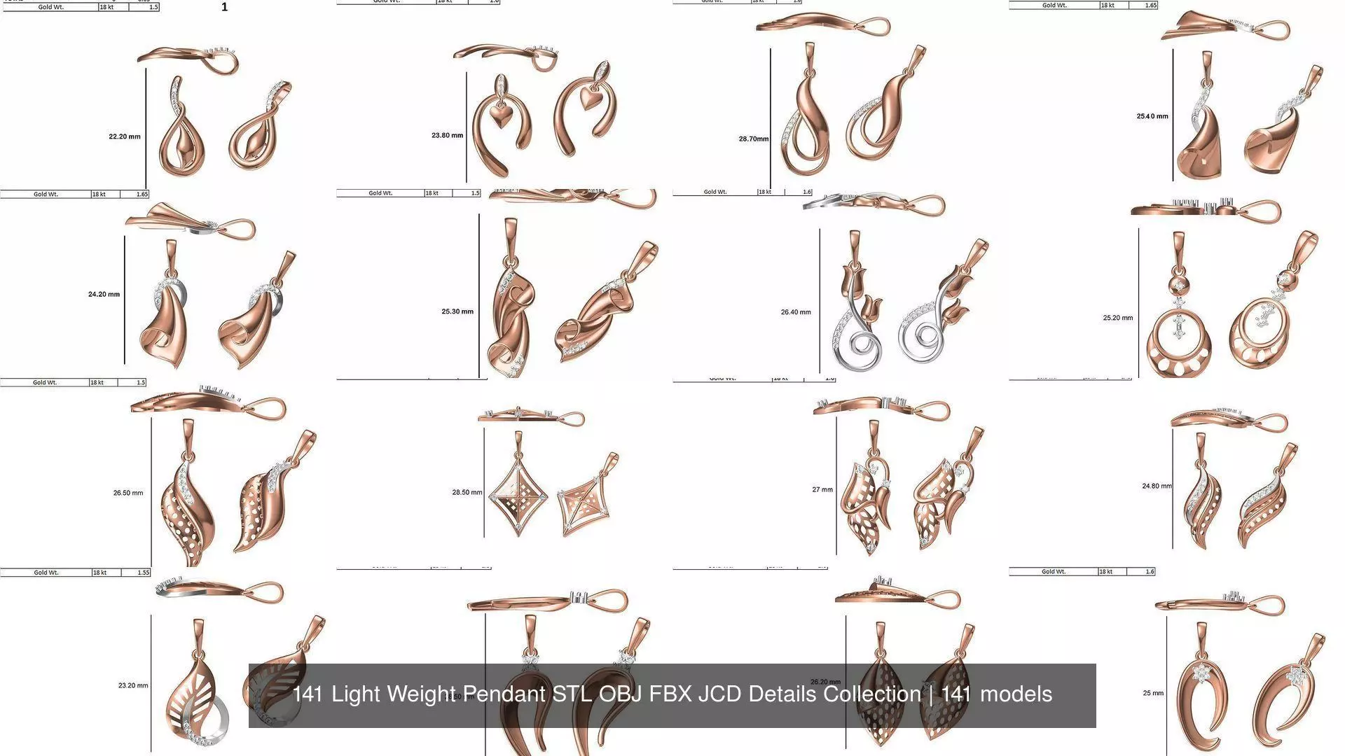141 Light Weight Pendant STL OBJ FBX JCD Details Collection _0