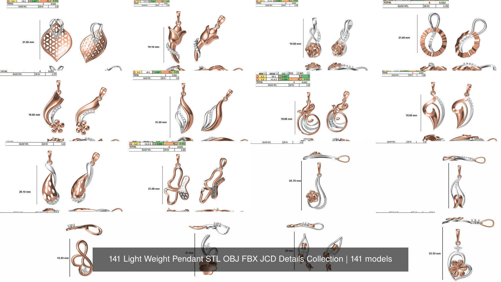 141 Light Weight Pendant STL OBJ FBX JCD Details Collection _8