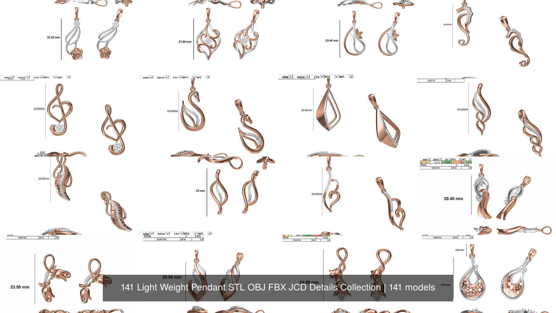 141 Light Weight Pendant STL OBJ FBX JCD Details Collection _6