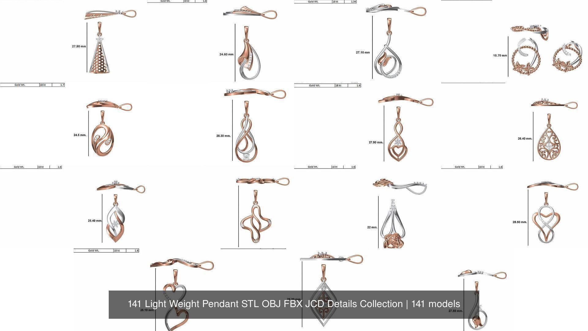 141 Light Weight Pendant STL OBJ FBX JCD Details Collection _10