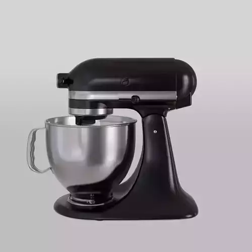 Artisan Stand Mixer Black Hammered Bowl Low-poly 3D model