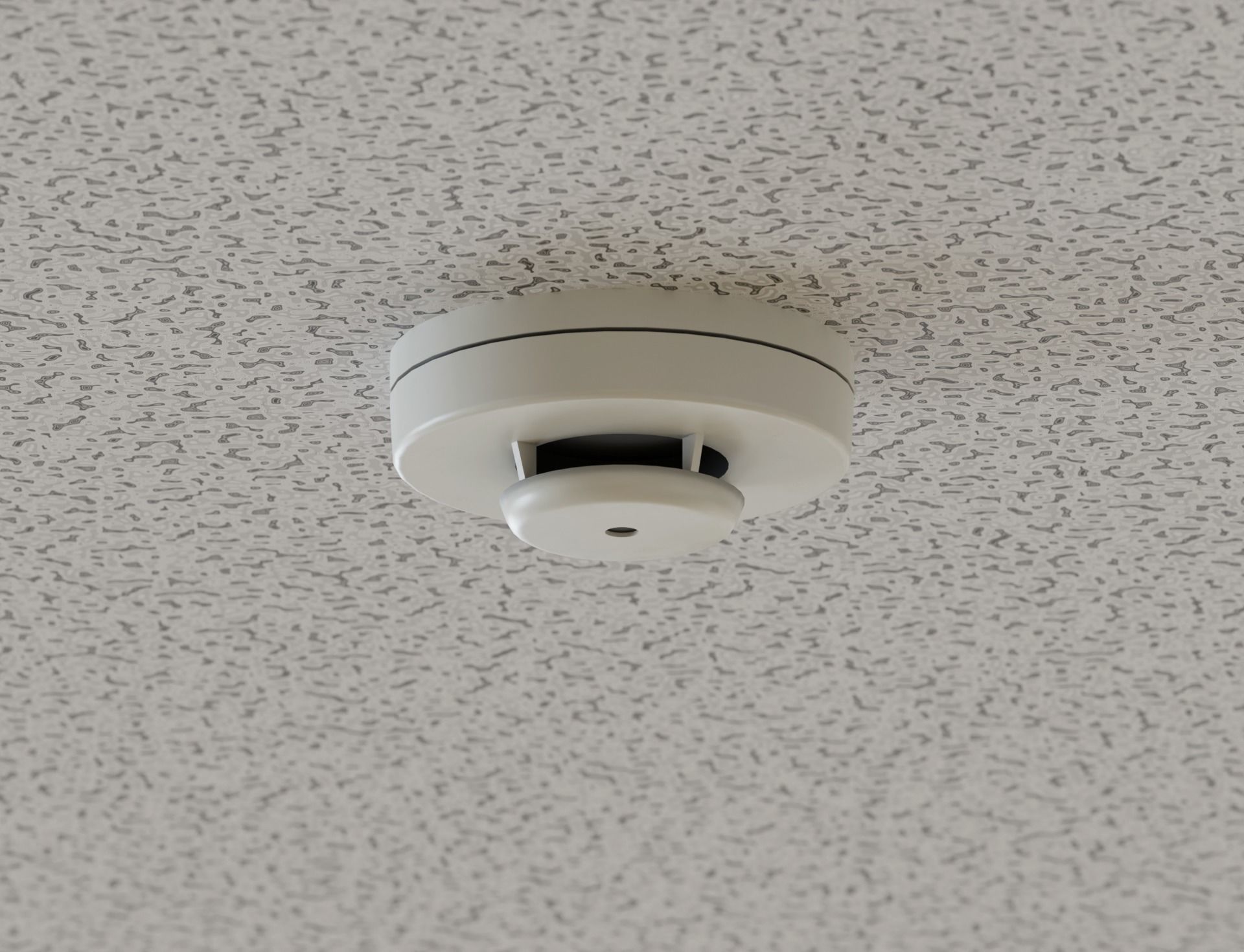 Low Poly Ceiling Access Hole Speaker Camera Fire Alarm Sprinkler Low-poly 3D model_10