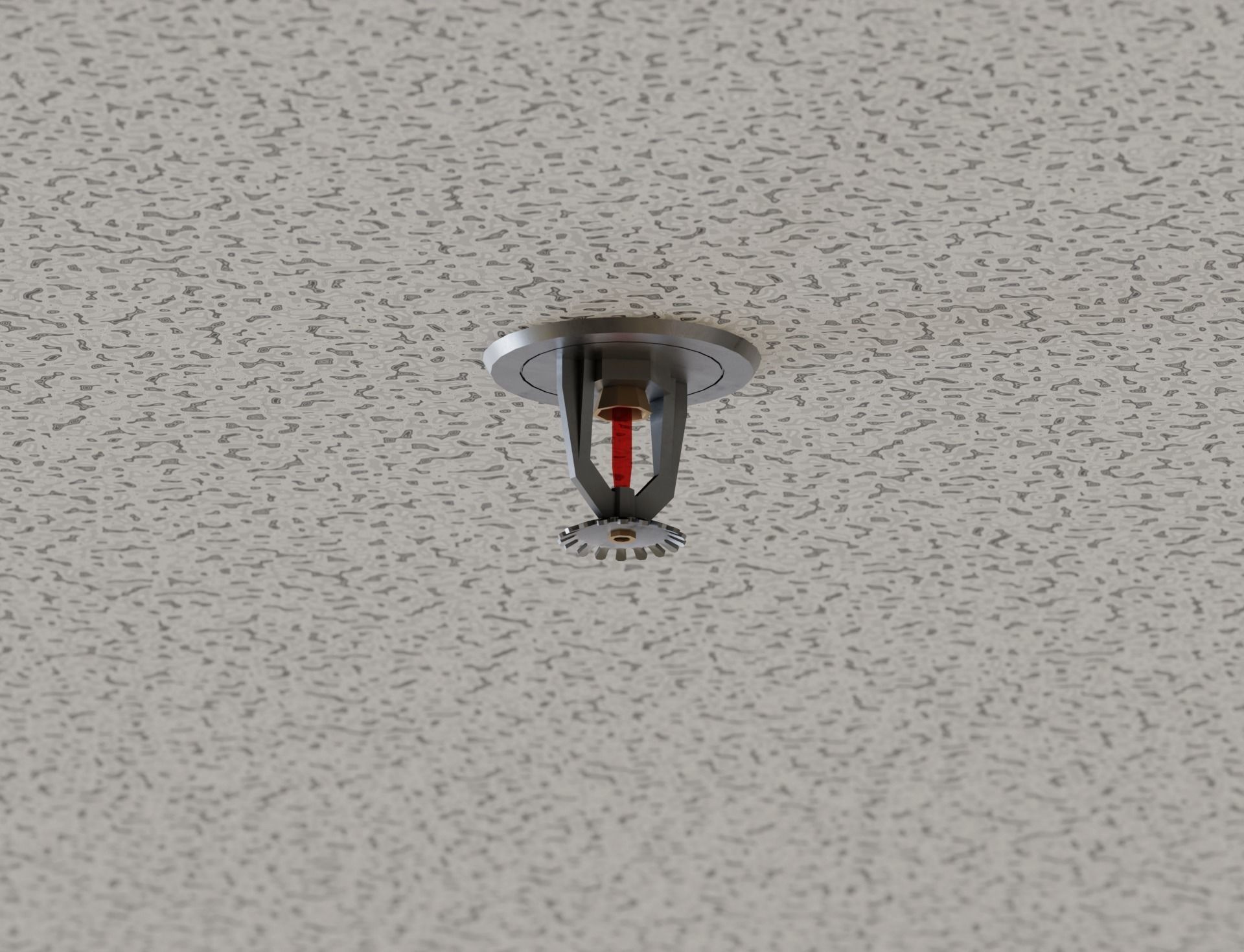 Low Poly Ceiling Access Hole Speaker Camera Fire Alarm Sprinkler Low-poly 3D model_14
