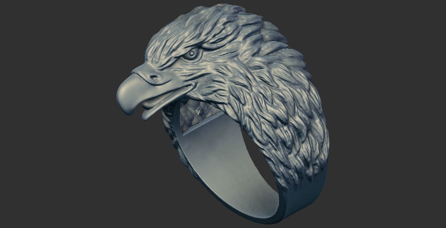 Eagle Ring 3D print model_7