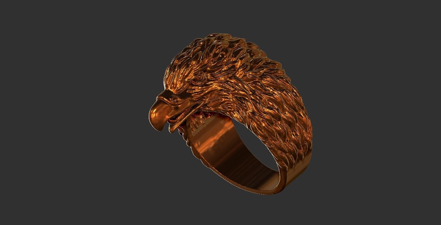 Eagle Ring 3D print model_8