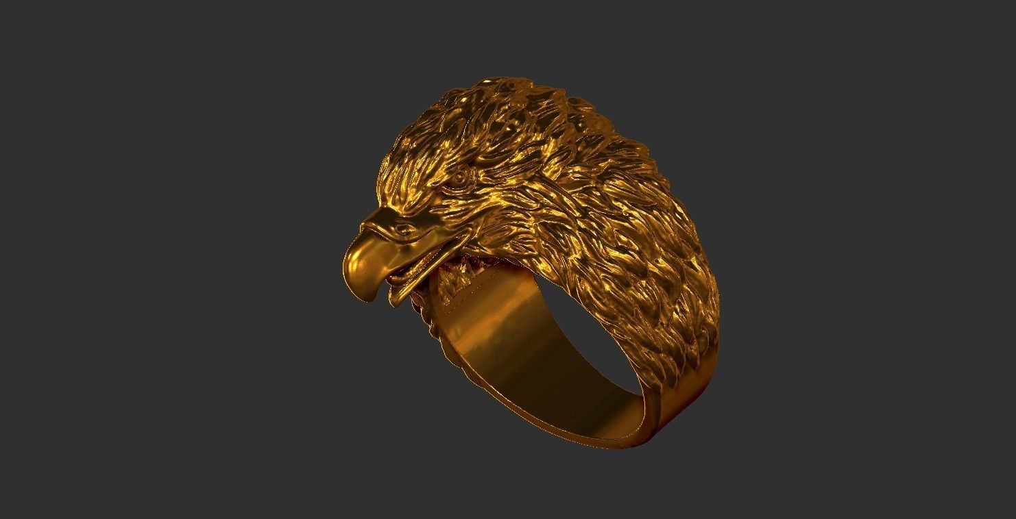 Eagle Ring 3D print model_9