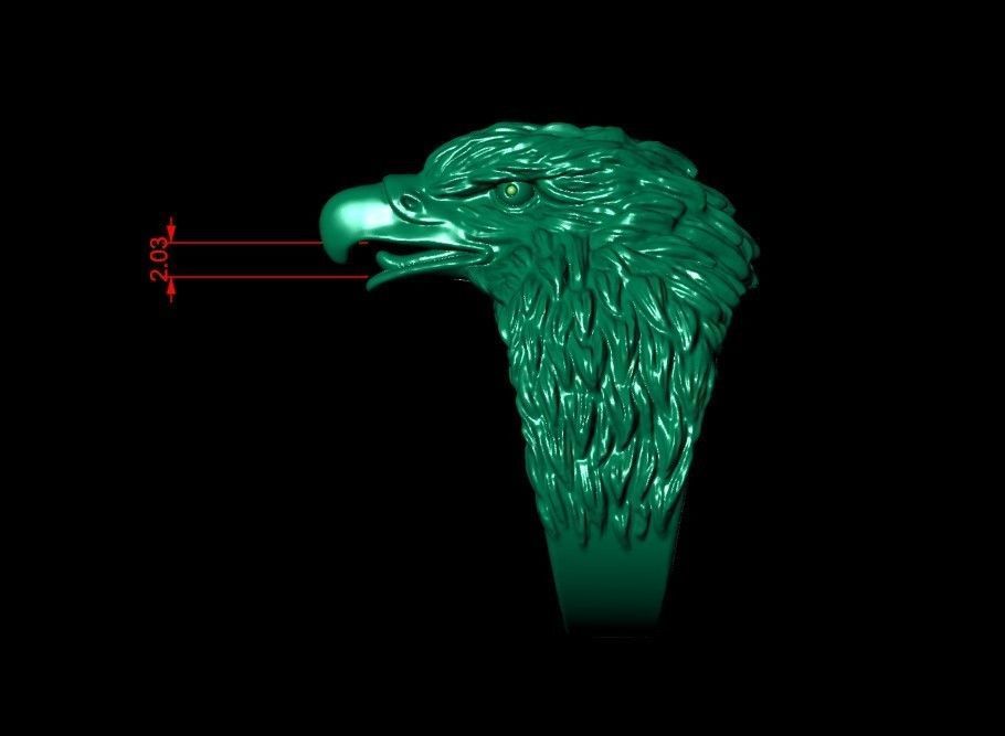 Eagle Ring 3D print model_22