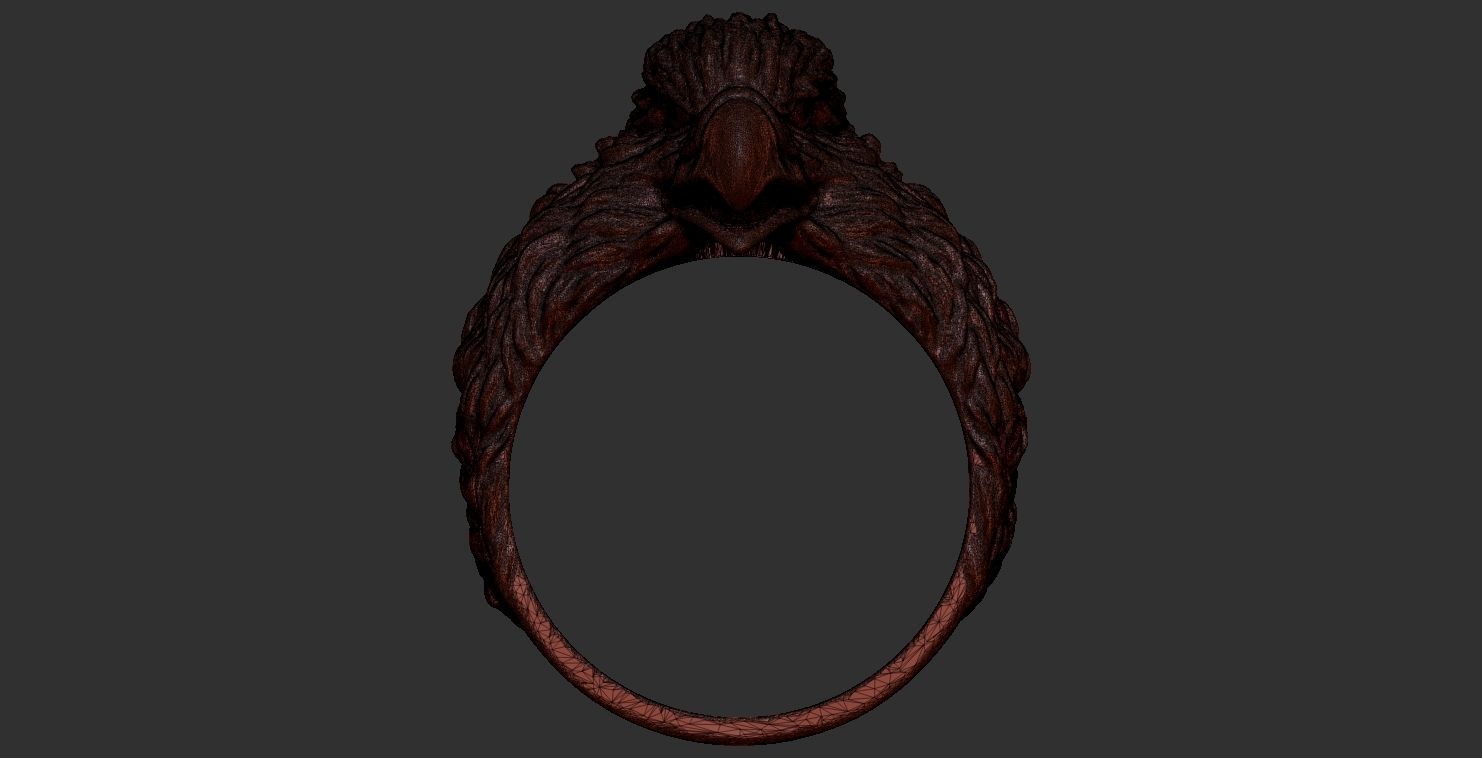 Eagle Ring 3D print model_31