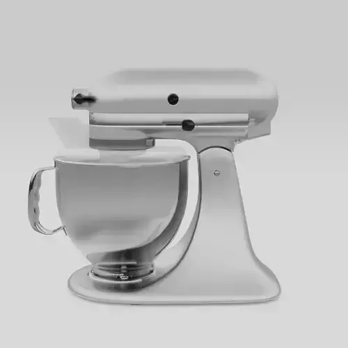 Artisan Stand Mixer Brushed Nickel Low-poly 3D model