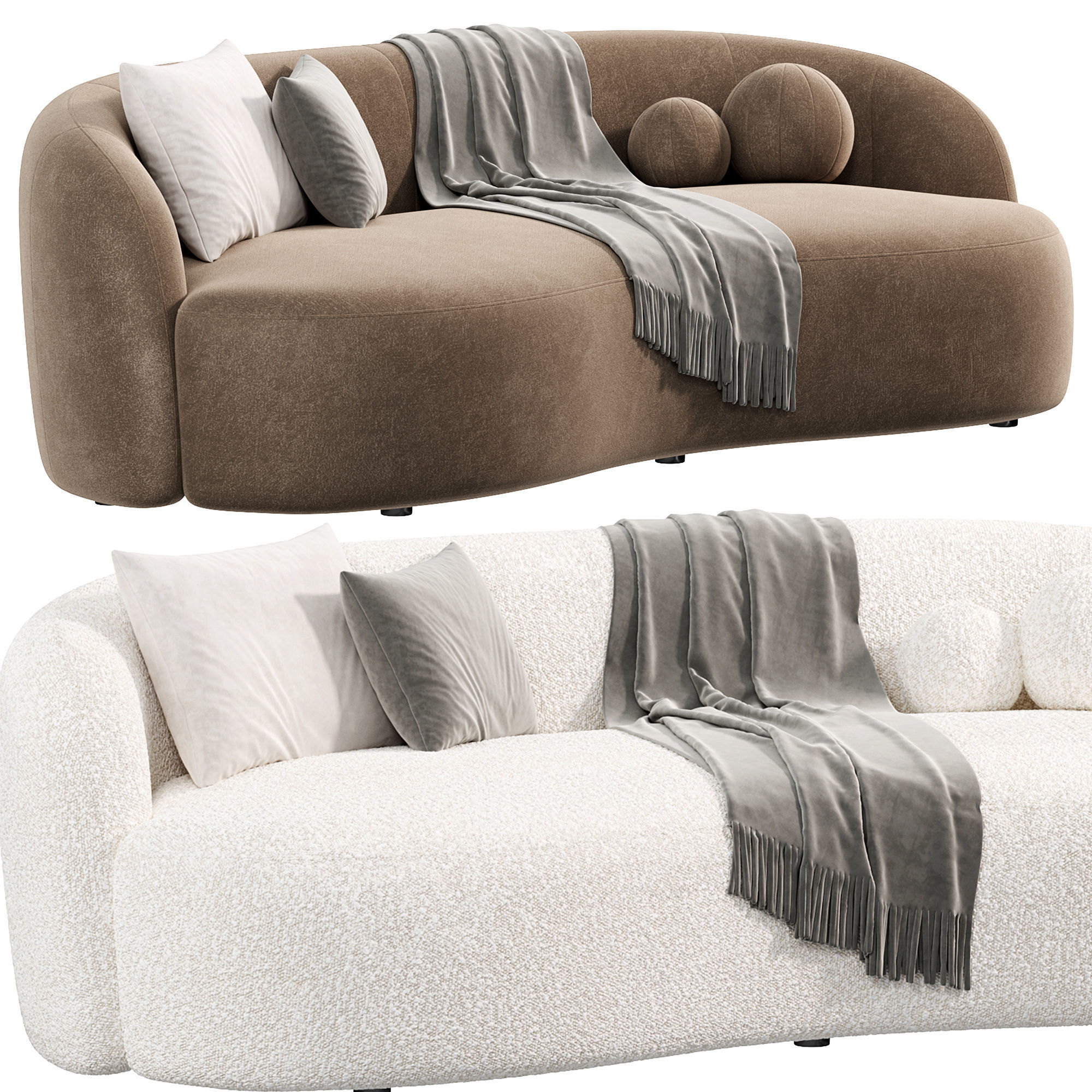 Ivern Curved Sofa by atmacha 3D model_1