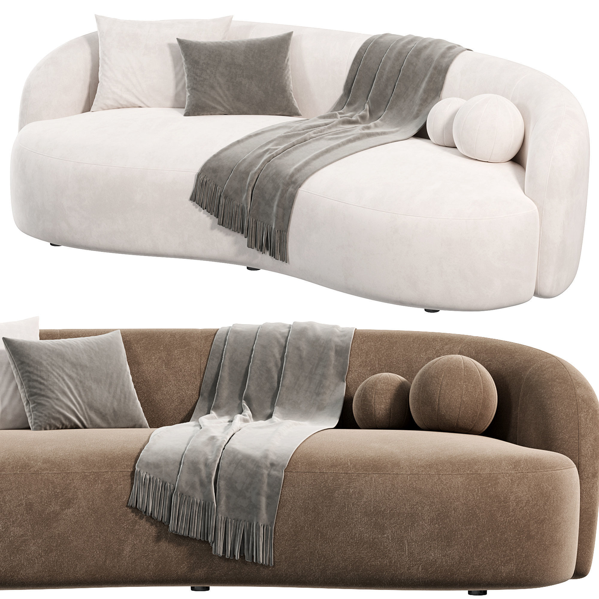 Ivern Curved Sofa by atmacha 3D model_2