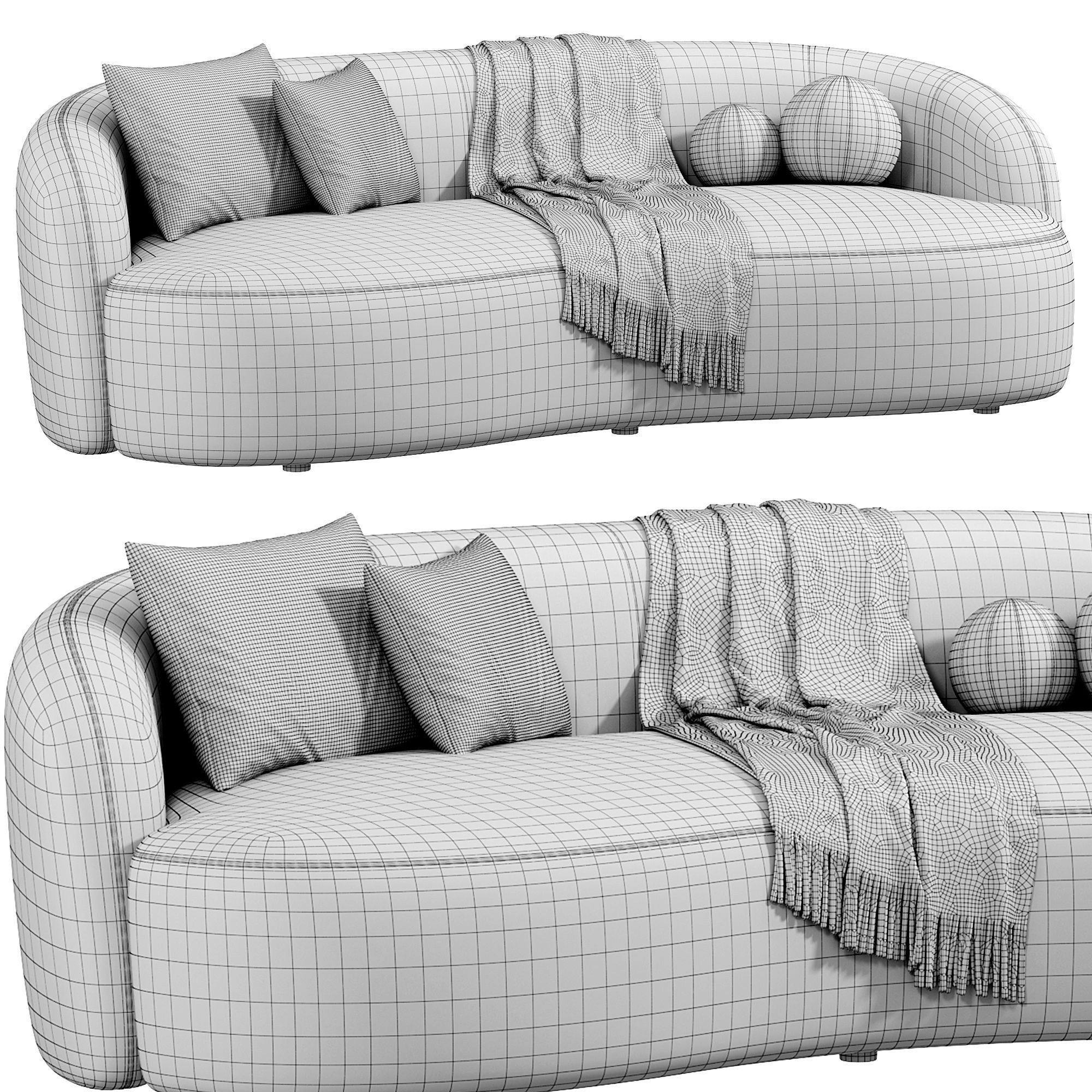 Ivern Curved Sofa by atmacha 3D model_3
