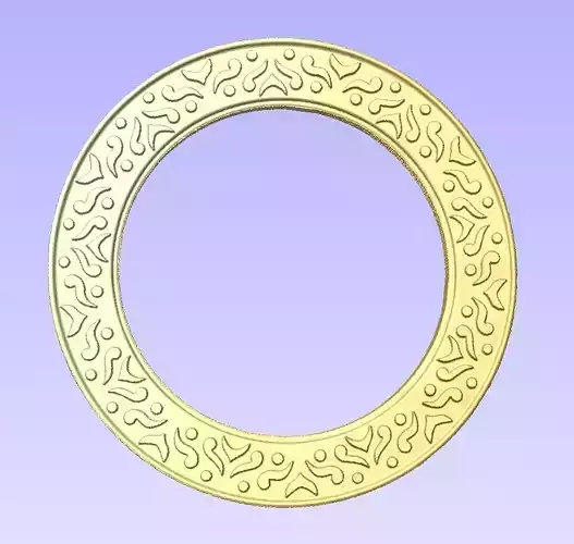 Round frame with spring birds ornament for pictures photo cnc 3D print model
