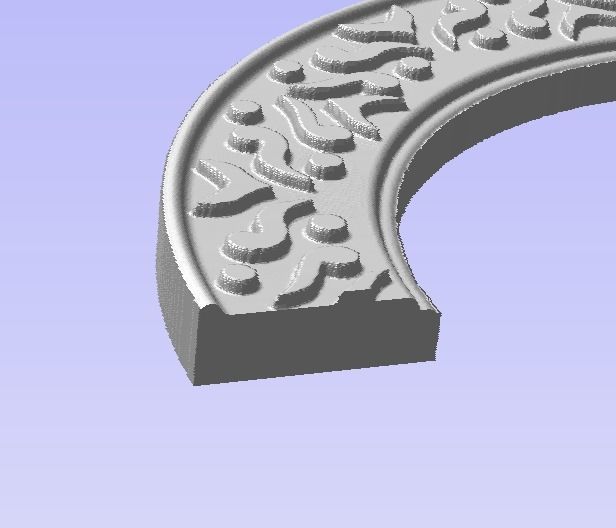 Round frame with spring birds ornament for pictures photo cnc 3D print model_9