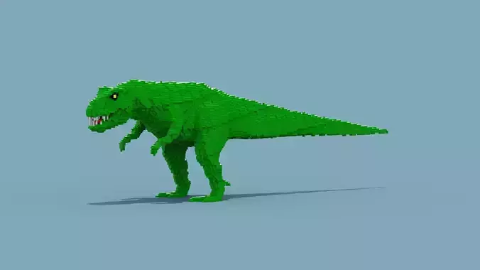 Voxel Trex Low-poly 3D model