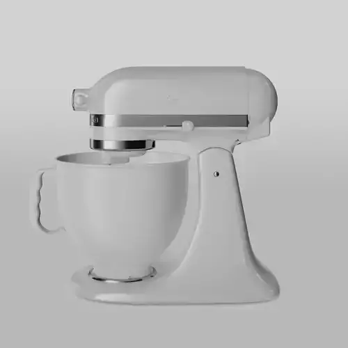 Artisan Stand Mixer Frosted Glass Bowl Low-poly 3D model
