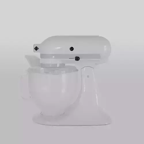 Artisan Stand Mixer White Low-poly 3D model