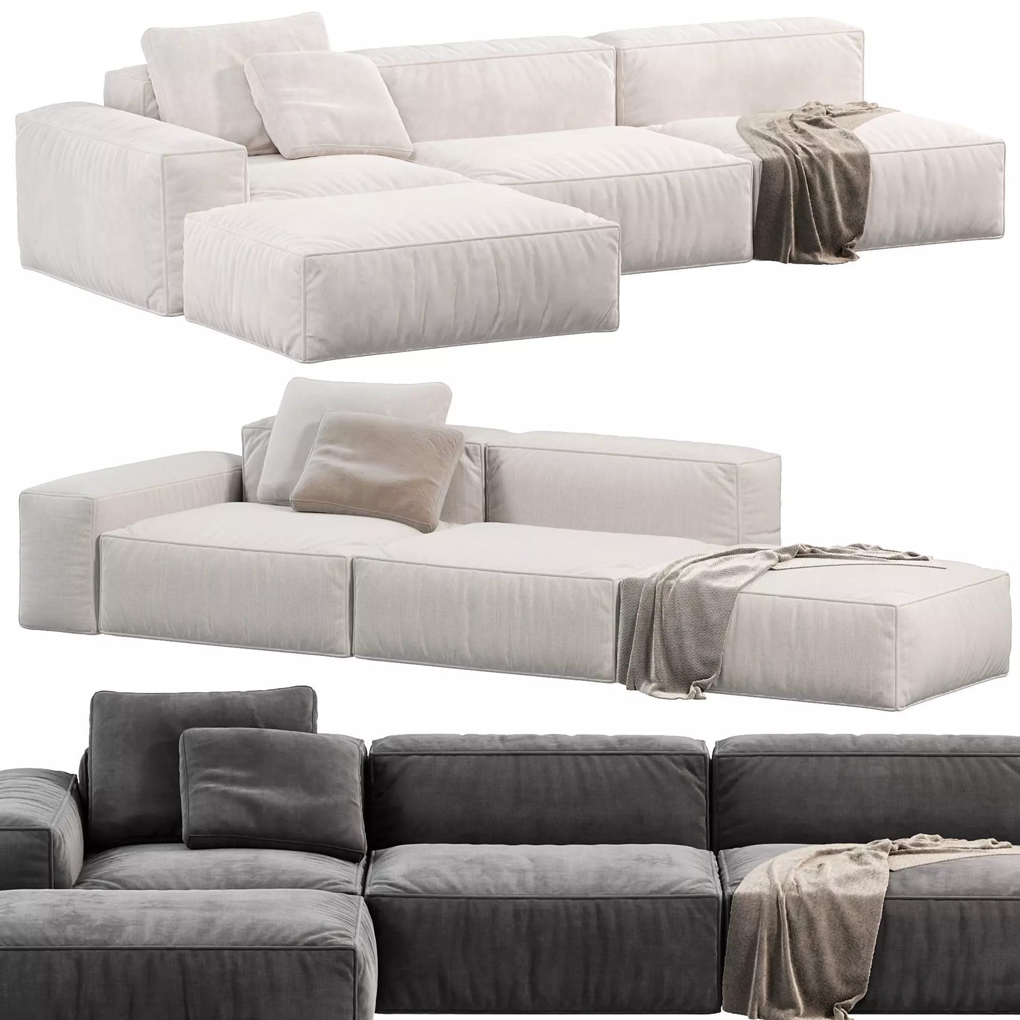 Divan Ebi Happy Grafit Loft sofa 6 3D model_0