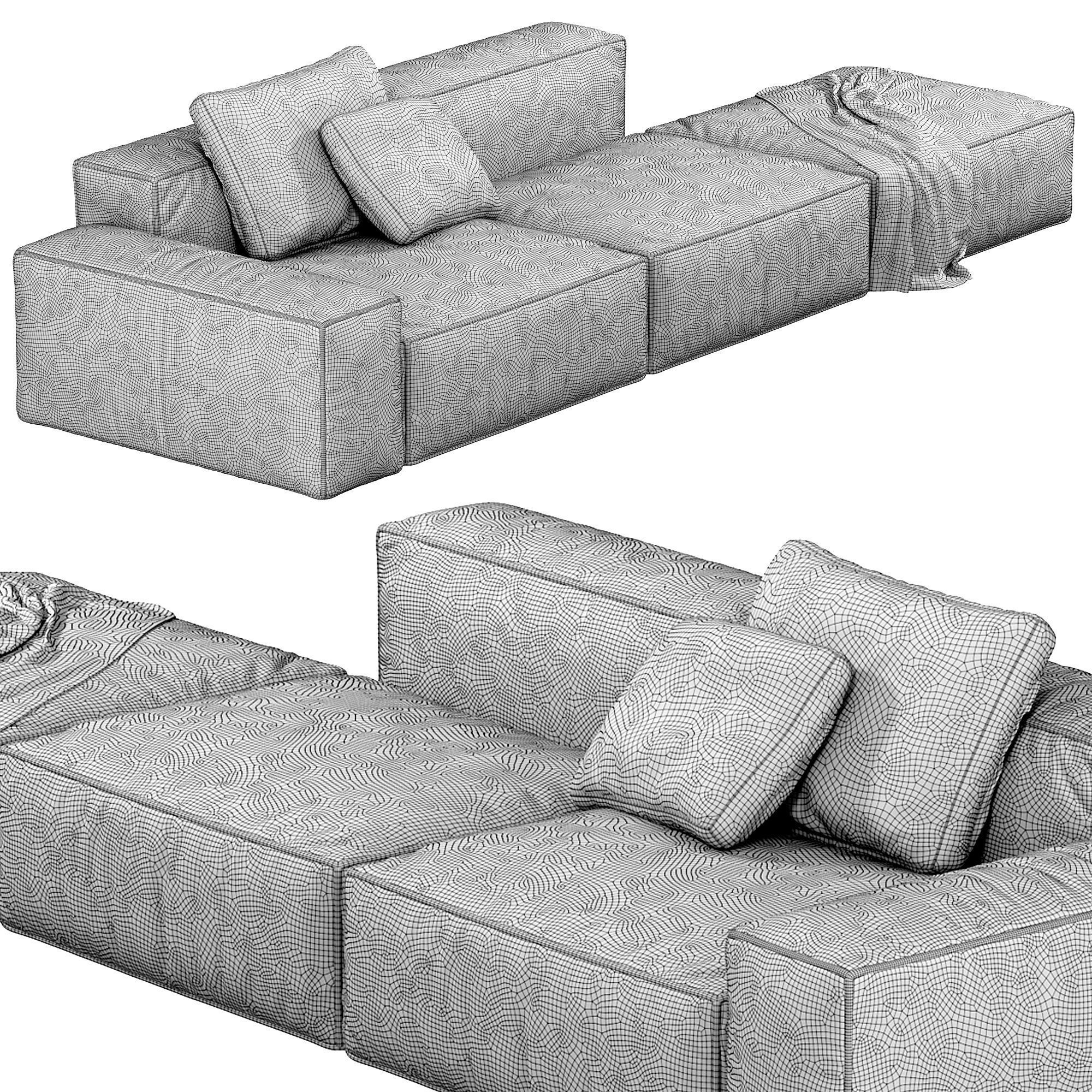 Divan Ebi Happy Grafit Loft sofa 6 3D model_2
