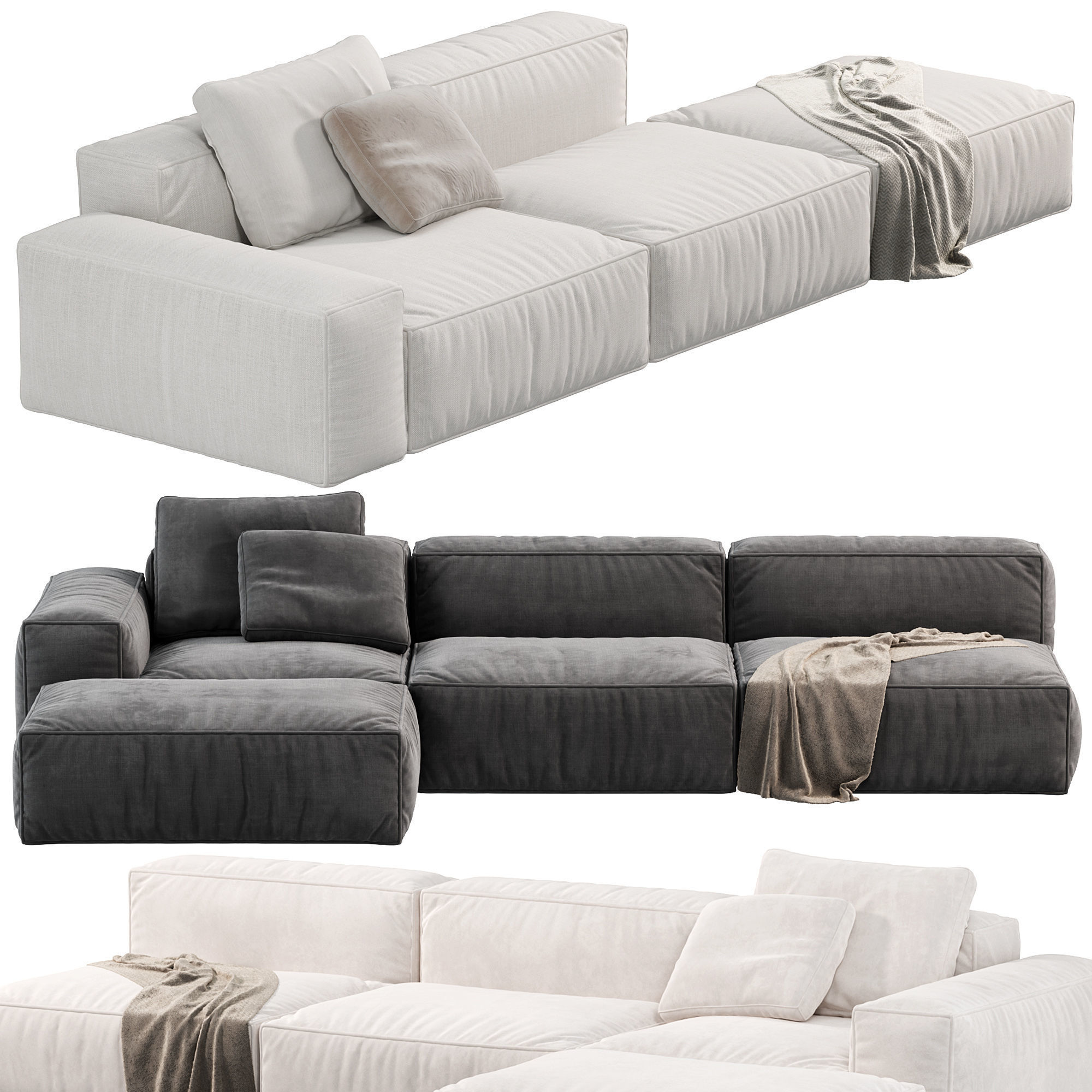 Divan Ebi Happy Grafit Loft sofa 6 3D model_1