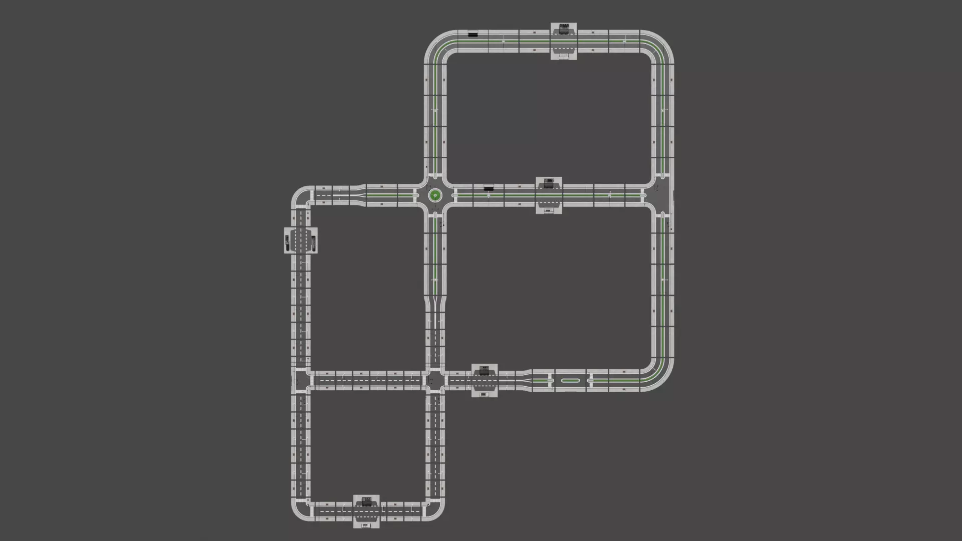 City Road Pack Free low-poly 3D model_0